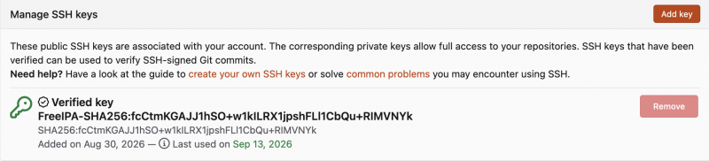 File:Forgejo SSH Key Verfied.png